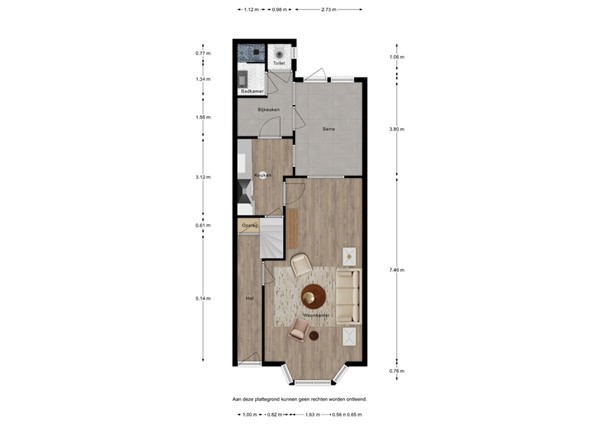 Floorplan - Willemsweg 73, 4507 AS Schoondijke